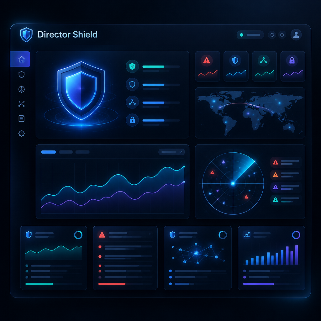 Director Shield app screens